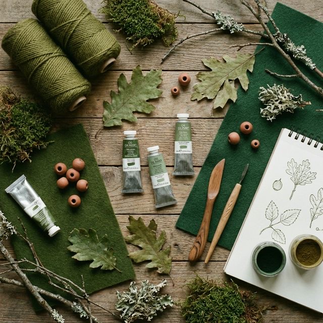 Earthy Greens: Bringing Nature Indoors Through Art